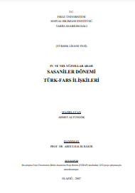 IV. ve VIII. yüzyıllar arası Sasaniler dönemi türk-fars ilişkileri
